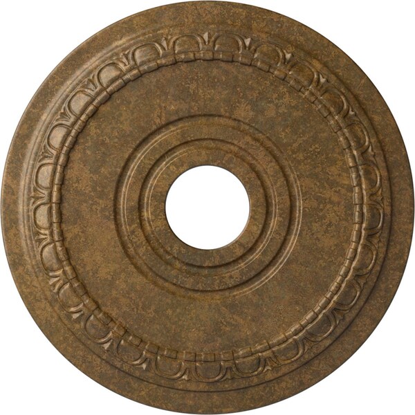 Ekena Millwork Munich Ceiling Medallion (Fits Canopies up to 5 5/8"), 17 1/2"OD x 3 5/8"ID x 1"P, Rubbed Bronze CM17MURZS - main